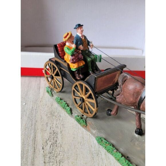 Country Cove carriage for two 2007 Xmas Village accessory horse - Picture 8 of 10